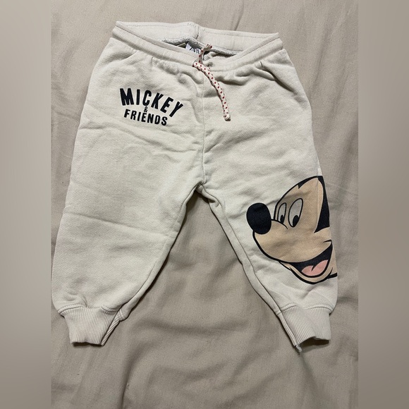 ZARA Mickey Sweatpants - Picture 1 of 3